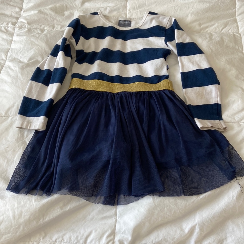 Toobydoo navy/gold dress